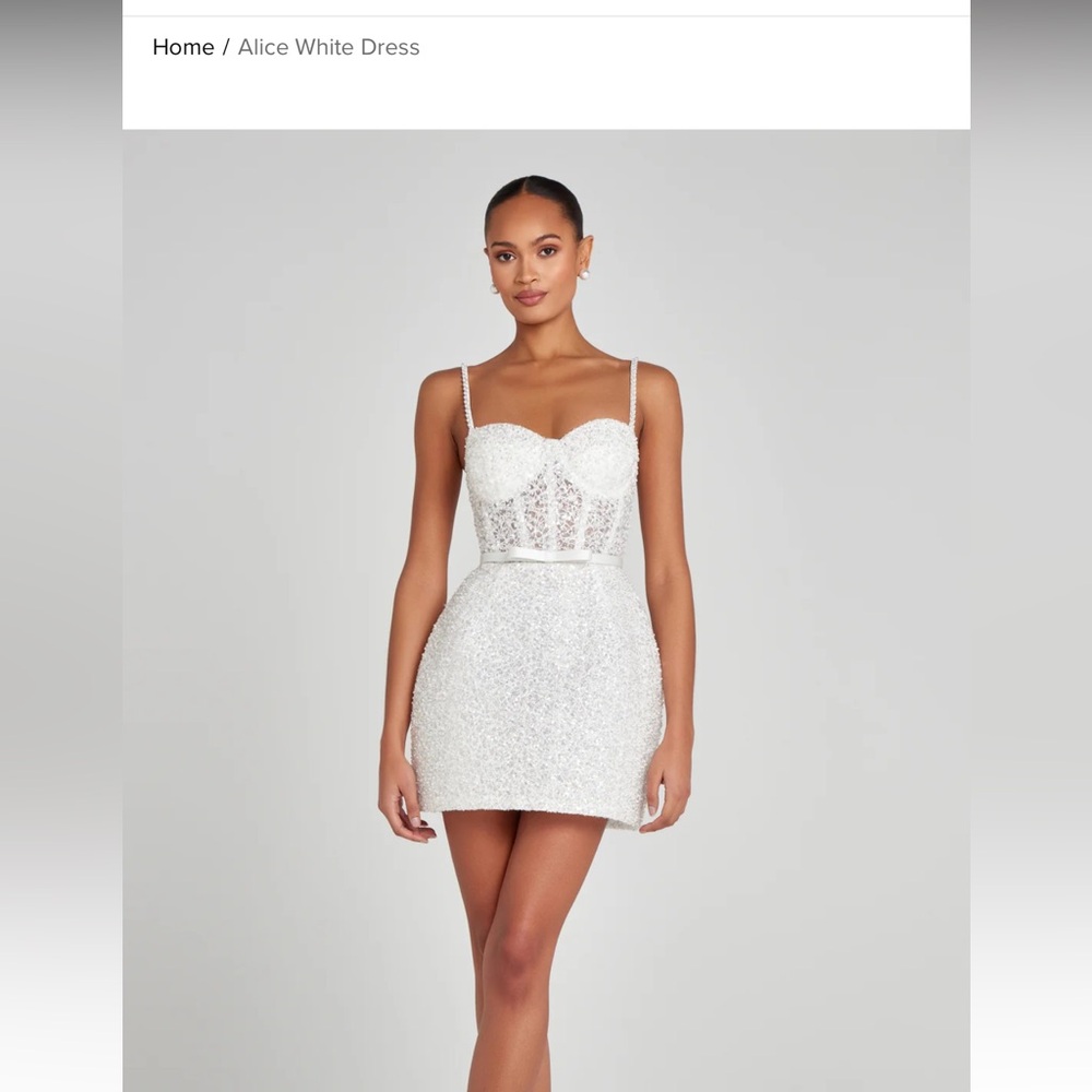 Sparkling Silver Strapless Dress